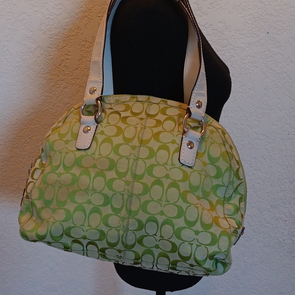 *Upcycled Coach Y2k Green Bag With Coach Ladybug 🐞 - Picture 11 of 17